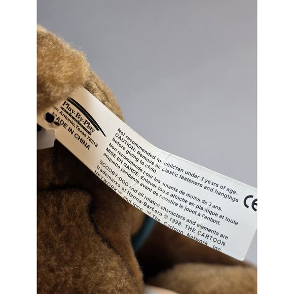 13" Scooby Doo Plush Holding Hot Dog 1998 Cartoon Network Play by Play - Picture 7 of 7